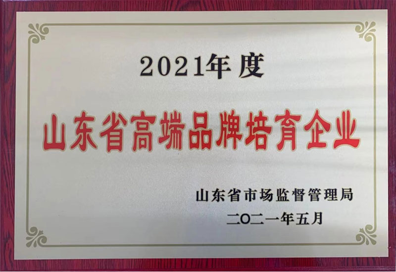 熱烈祝賀我公司通過山東省制造業(yè)高端品牌評(píng)審